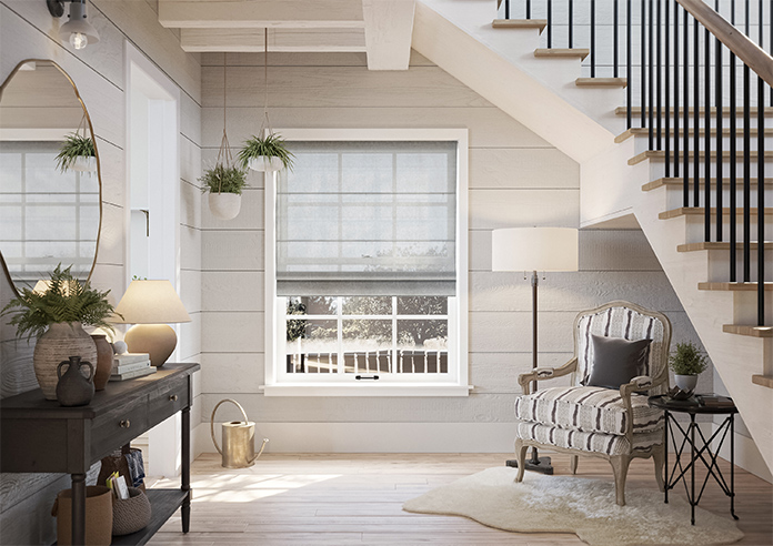 Taranto Voile, Mountain Grey - Twist&Fit Roman Blind - Image 8